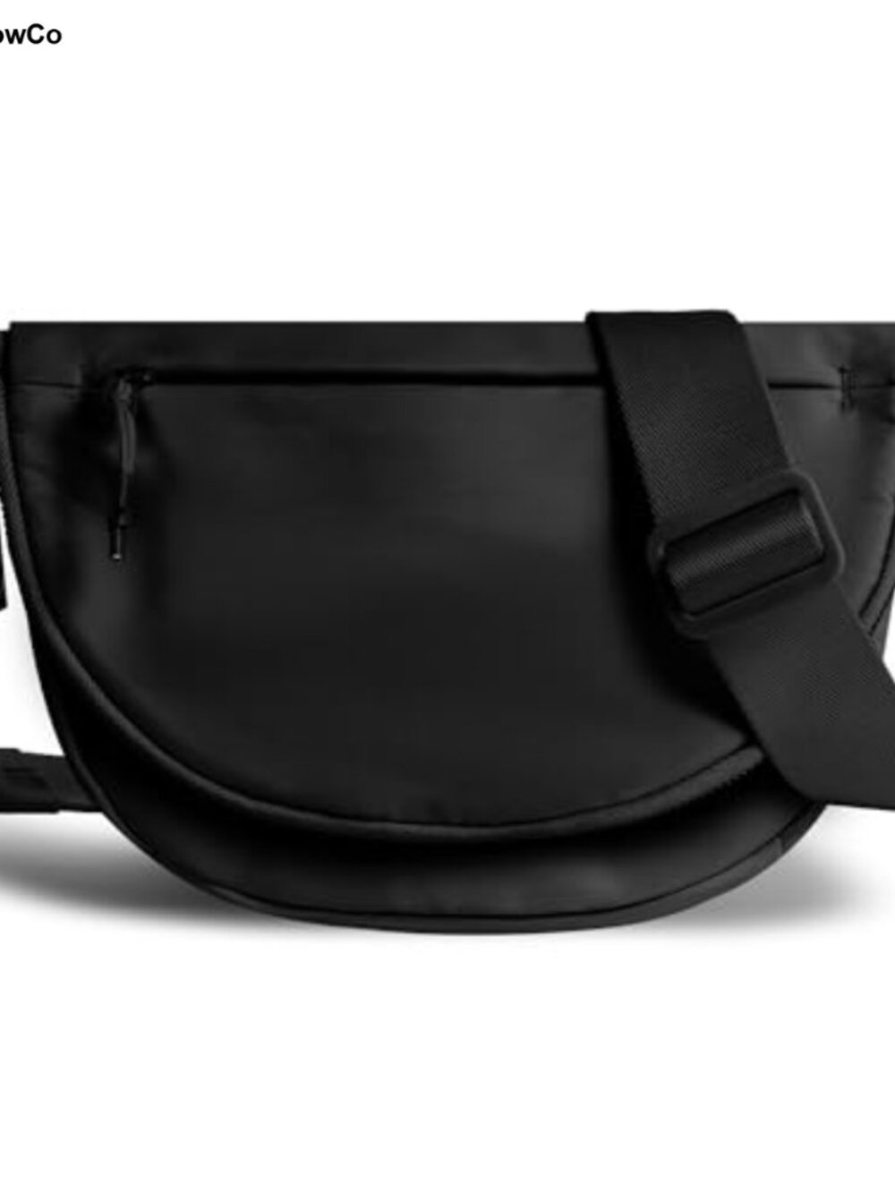 Nylon Crescent Crossbody Bag - Adjustable Shoulder Strap - Waterproof Double